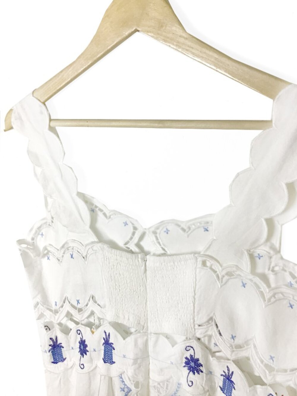 Farm Rio Embroidered Linen-Blend Midi Dress - Picture 10 of 16